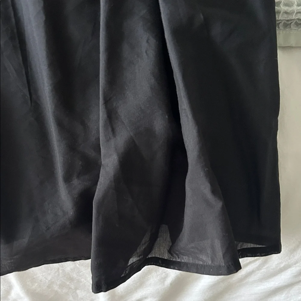 Elan Black Smocked Maxi Dress with Spaghetti Straps - Picture 3 of 4